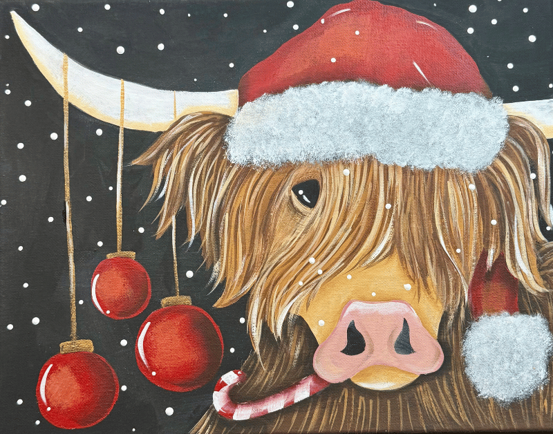 Holiday Highlander Paint Party Bakersfield | ReMARKable Paint Party Holiday Highlander Paint Party Bakersfield with ReMARKable Paint Party by Susan Anspach